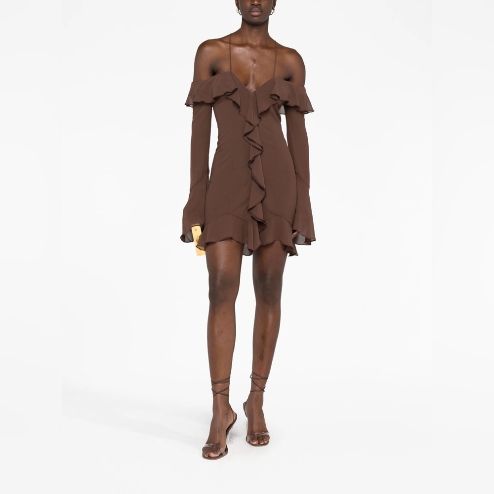 De La Vali Selia ruffled minidress